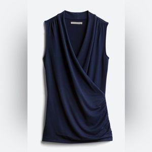 NWT - 41 Hawthorn 2x Benni Wrap Front Ruched Knit Top